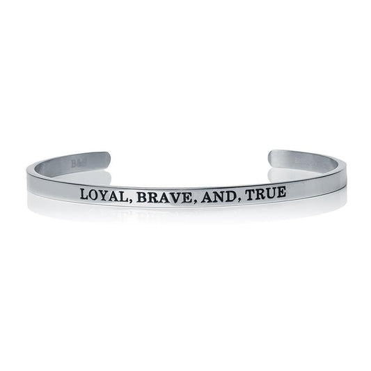 Loyal, Brave and True - 18k White Gold