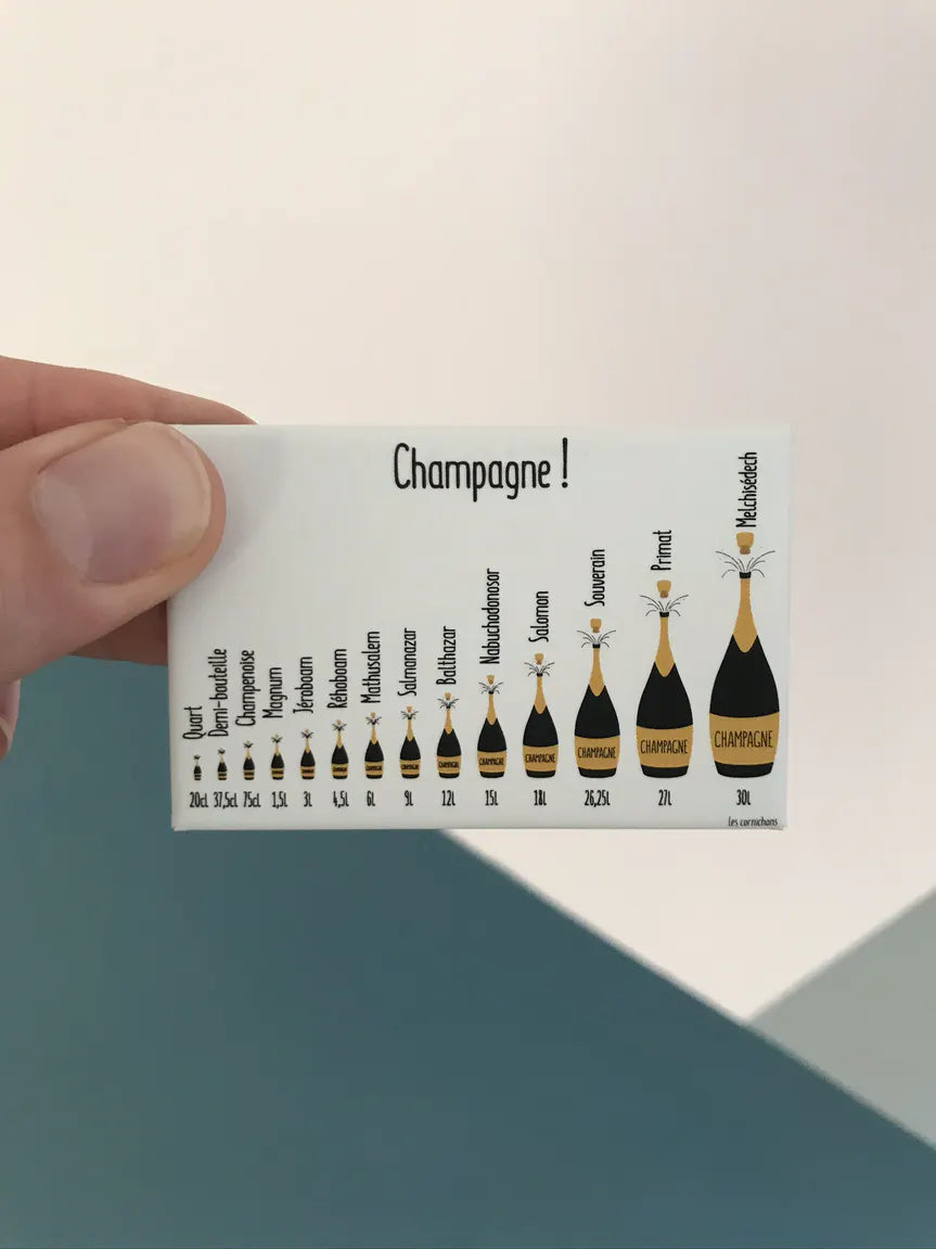 Magnet taille de bouteilles de Champagne